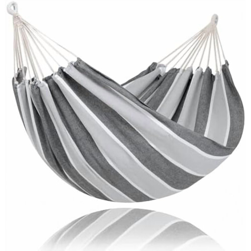 Outdoor Hammock Portable Heavy Duty 2-Piece Gray
