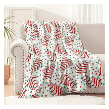 Coperta natalizia in flanella multicolore