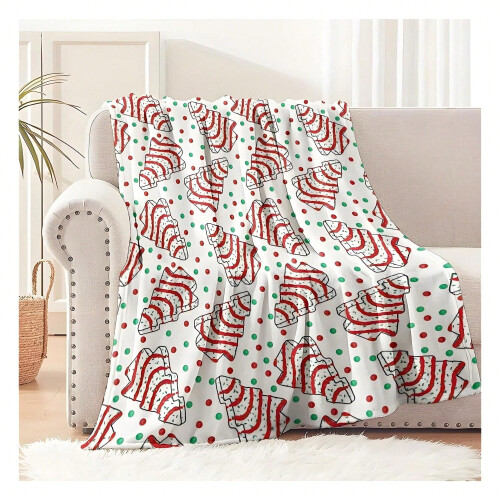 Coperta natalizia in flanella multicolore