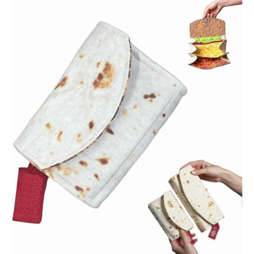 3D Realistisk Tortilla Møntetuier 1 stk.