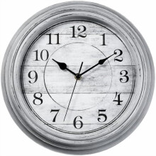 12" Silent Wall Clock with Large Numbers, Battery Operated, Non-Ticking, Easy-Read Decor for Home/Bathroom/Office (Grey)