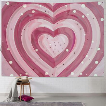 Pink Tapestry 40x30inch – Bedroom & Party Decor for Teen Girls, Compatible with Pink Room Themes