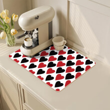 Absorbent Dish Drying Mat Kitchen Counter 12"x19"