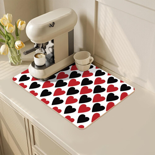 Absorbent Dish Drying Mat Kitchen Counter 12"x19"