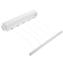 Retractable Clothesline 5-Line Clothes Drying Rack Portable Laundry Dryer with Integrated Hooks for Indoor and Outdoor Use(Random Color)