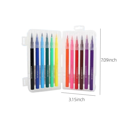 Στυλό ακουαρέλας με εύκαμπτη άκρη νάιλον 1,5 ml, είδη τέχνης, μαρκαδόροι ζωγραφικής 2