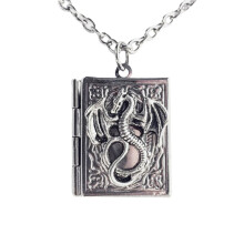 Mysterious Book Locket Necklace Neck Jewelry Perfect for or Unique Pendant Necklace Delicate Book Locket Pendant Neckchains for Fashionistas