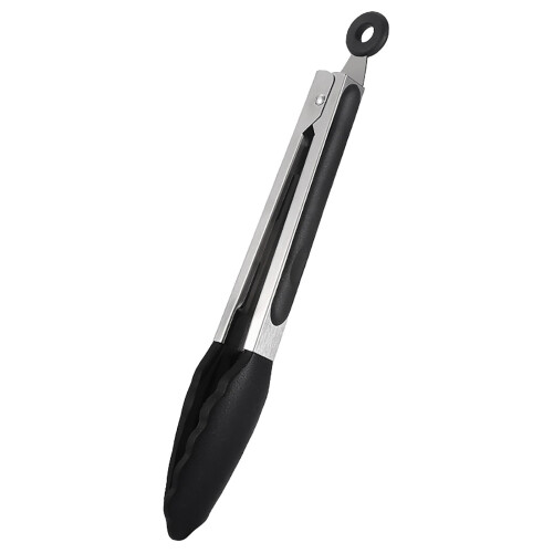 Pinça de cozinha em aço inoxidável com pontas de silicone de 28 cm (11 polegadas) 1