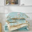 Floral Comforter Set Aqua Reversible Twin 3pcs 4