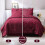Dark Red Cal King Comforter Set with Pintuck Design 7-Piece 3