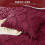 Dark Red Cal King Comforter Set with Pintuck Design 7-Piece 4