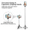 Lighted Selfie Stick Tripod, Removable Bluetooth Remote, Lightweight, Portable 2