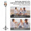 Lighted Selfie Stick Tripod, Removable Bluetooth Remote, Lightweight, Portable 3