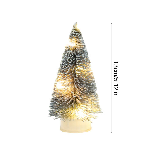 Mini albero di Natale con timer a LED e base in legno. 2