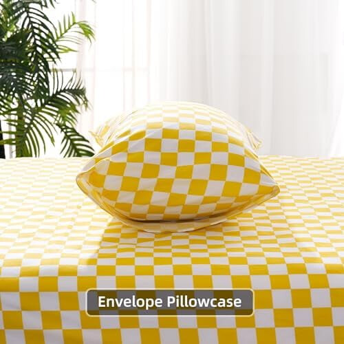 Twin Plaid Microfiber Sengetøjssæt, 4 dele 1