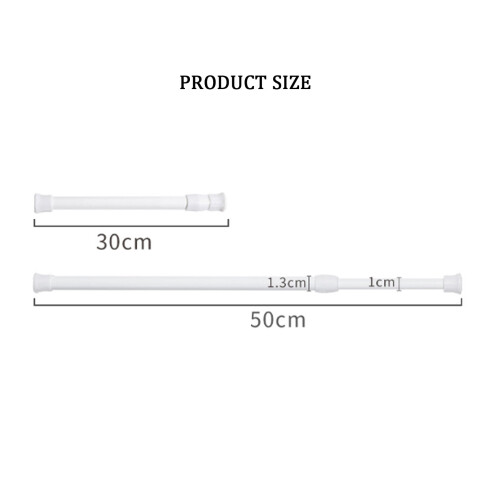 Shower Curtain Rod,Adjustable Shower Curtain Rods Spring Tension,Rustproof and Extendable Shower Rods,White 2
