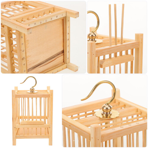 Gaiola de bambu para grilos, multicolorida, compacta e portátil, com função reutilizável. 70 2