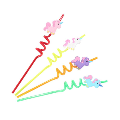 Pailles licorne colorées – Lot de 4 2
