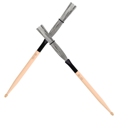 Dampeners Double Head Drum Brush for Drummer Playing 2