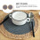 Round Straw Placemats 2-Pack Dark Grey 2