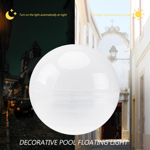 Conjunto de 1 Luminária Solar Flutuante Redonda Branca de 8,5 Polegadas para Iluminação Decorativa de Jardins e Parques. 2