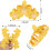 Bloemvormige haarclips voor dames, 4 stuks 3