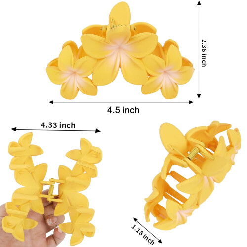 Bloemvormige haarclips voor dames, 4 stuks 2