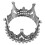 Mini Crown for Cake Topper Silver Alloy 1Pack 6