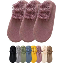 Damen-Spitzensocken, wärmend, weich, atmungsaktiv, rutschfest, warm