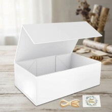 Vit magnetisk presentask 23 x 15 x 7,5 cm hopfällbar rektangel