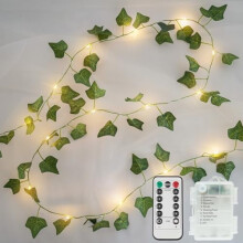 Soilse Sí Fíniúna le Ceallraí 13.1ft40-LED Bán Te