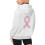 Γυναικεία φούτερ με κουκούλα και φερμουάρ για τον καρκίνο του μαστού, ροζ, με 3
