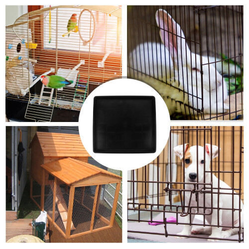 Bandeja para caixa de transporte de cães OUNONA, em plástico preto, 61 x 91 cm (24 x 36 polegadas). 1