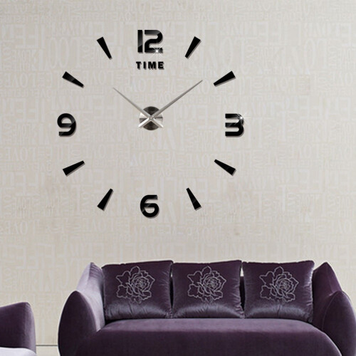 Oversized Large Wall Clock Big Clocks for Living Room Black 1