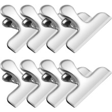 Clips para bolsas de patatas fritas, paquete de 8, clips para bolsas de patatas fritas y otros alimentos, clips de acero inoxidable para bolsas de