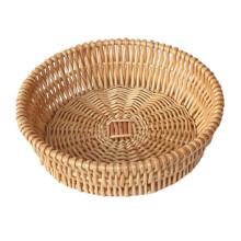 Bread Storage Basket Wicker Woven Storage Holder Snacks Serving Round Basket for Home Kitchen