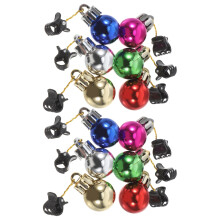 OUNONA - Paquete de 12 pinzas para barba navideñas en colores festivos surtidos para la decoración del hogar en estas fiestas.