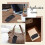 Μαλακή δερμάτινη θήκη γυαλιών ηλίου, τσάντα γυαλιών οράσεως με περιστρεφόμενα 5