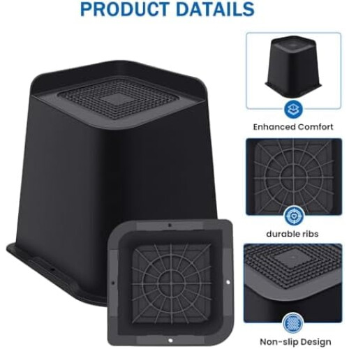 Elevadores de cama de 15 cm (6 polegadas) para serviço pesado, elevadores de móveis para cama, escrivaninha, mesa, sofá, elevadores de cama 2