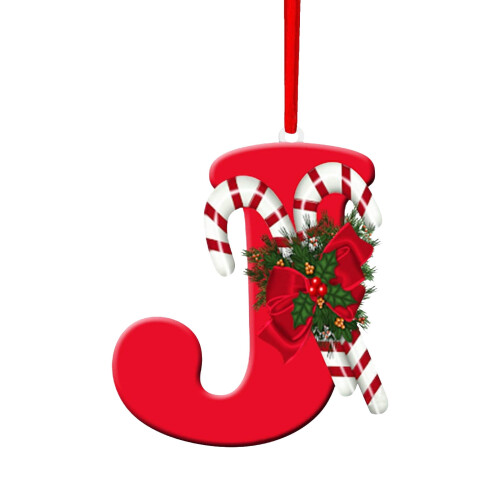 Enfeite de Natal para árvore de Natal personalizado com 26 letras