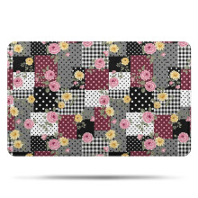 Pioneer Flower badkamermat met bloemenmotief, antislip microvezelmat met rubberen achterkant, zachte vloermat van 51 x 81 cm voor bad en douche.