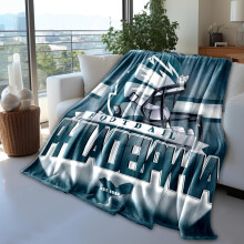 Philadelphia Football Decke, klassische Sherpa-Doppelschicht-Decke, warme Decke aus weichem Flanell, Geschenk für Football-Fans, 152 x 127 cm