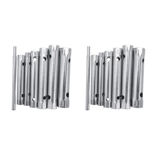 Rørformet topnøglesæt 6 mm–17 mm 2 stk.