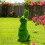 Easter Bunny Decor Green Flocked Ornament 9.8 Inch 4