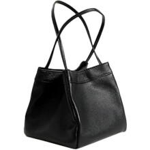 Leren handtassen voor dames: vierkante bucket bag, stijlvolle schoudertas, shopper voor op reis of naar het werk.