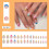 Unhas postiças curtas em formato amêndoa – 1 conjunto 3