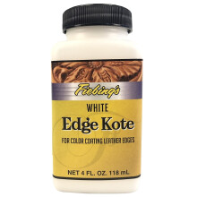 Edge Kote 118ml Tinta Branca para Bordas de Couro – Corante flexível, resistente à água e semibrilhante para sapatos, móveis, bolsas, sofás e