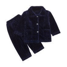 Ediodpoh Kinderpyjamas, 2-teiliges weiches Flanell-Pyjama-Set für Jungen und Kinder, Hauskleidung für Herbst und Winter, warme Schlafbekleidung