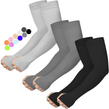 Armmouwen voor mannen en vrouwen, UPF50 compressie-armmouwen voor UV-bescherming.