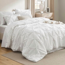 Queen White Comforter Set 7-Piece All-Season
